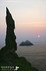 Skellig Guardian.jpg - From Skellig Michael looking towards Little Skellig at dawn